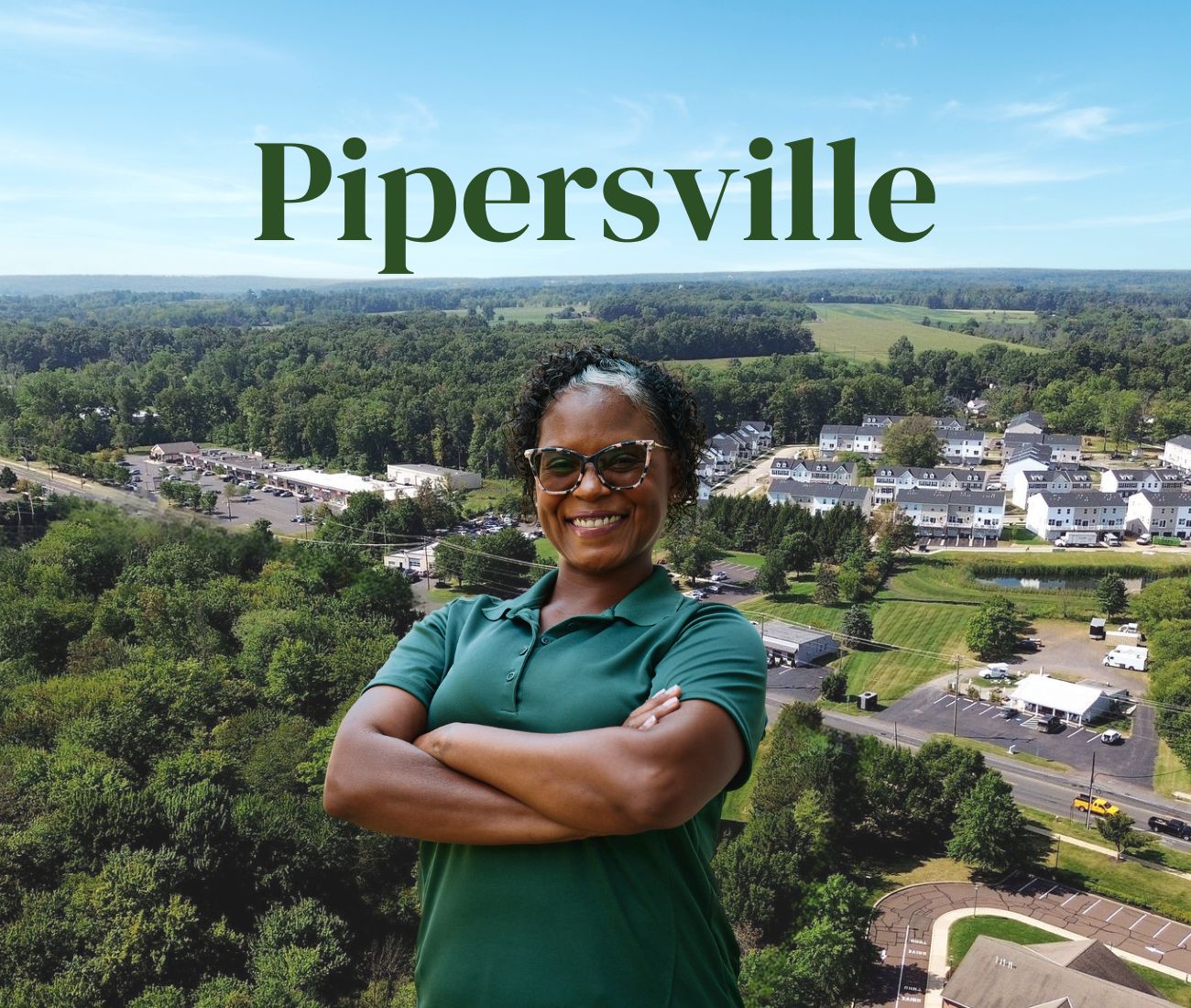 Home Instead caregiver with Pipersville, PA in the background