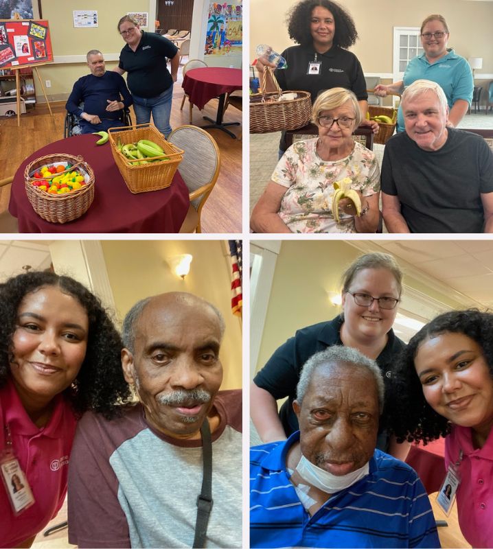 Home Instead Has a Fruitful Visit to Senior Communities in Hampton, VA collage