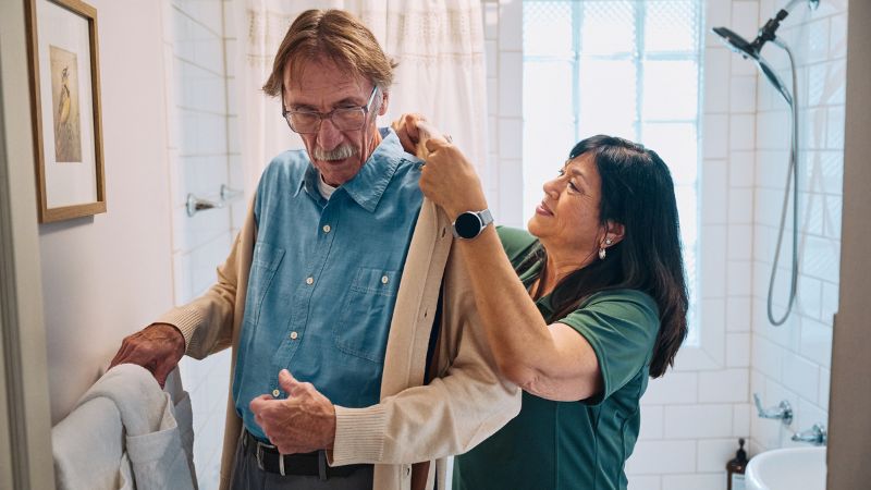 A confident Home Instead caregiver in Los Altos, CA