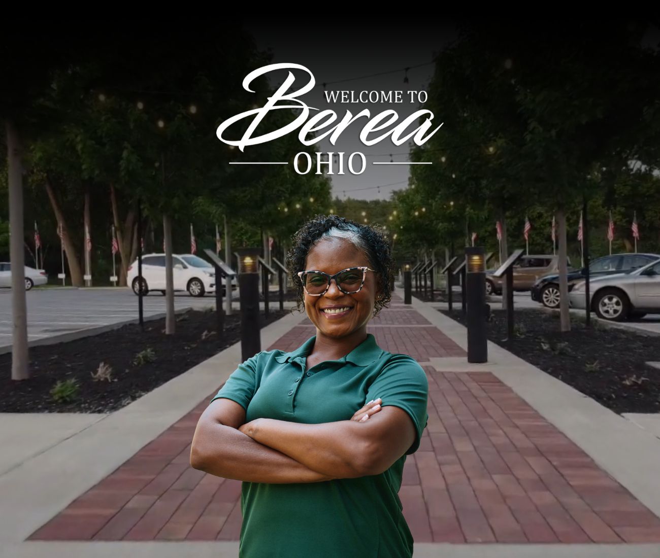 Home Instead caregiver with Berea, OH in the background