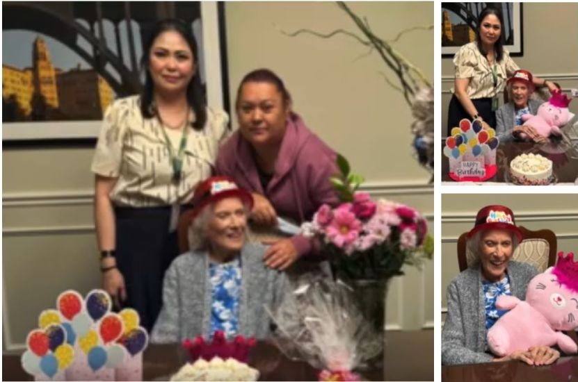 Home Instead Celebrates Rosemarie's Birthday in Pasadena, CA collage