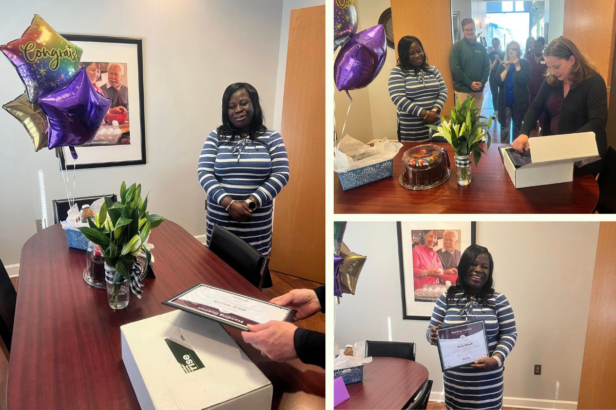 Home Instead of Gastonia Awards Doris as the 2024 Care Pro of the Year collage