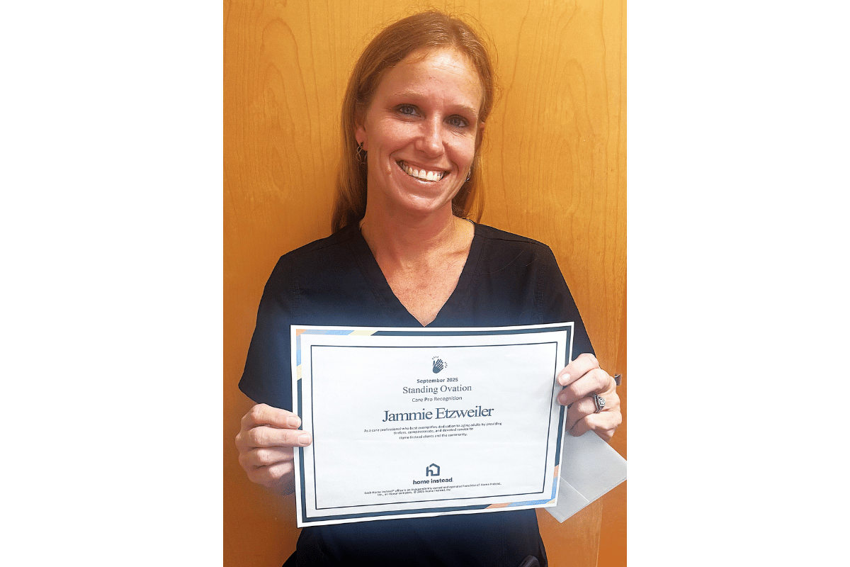 Home Instead Clearwater September 2025 Care Pro of the Month Jammie Etzweiler