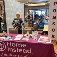 home care booth at the health and wellness fair