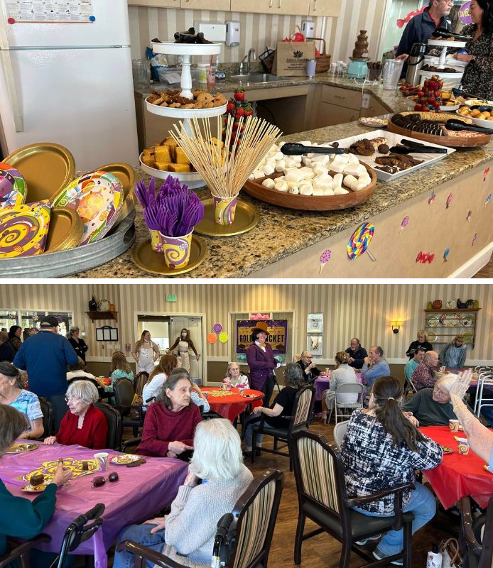 Home Instead Joins a Wonka-Worthy Celebration at Ashley Gardens in Charleston, SC collage