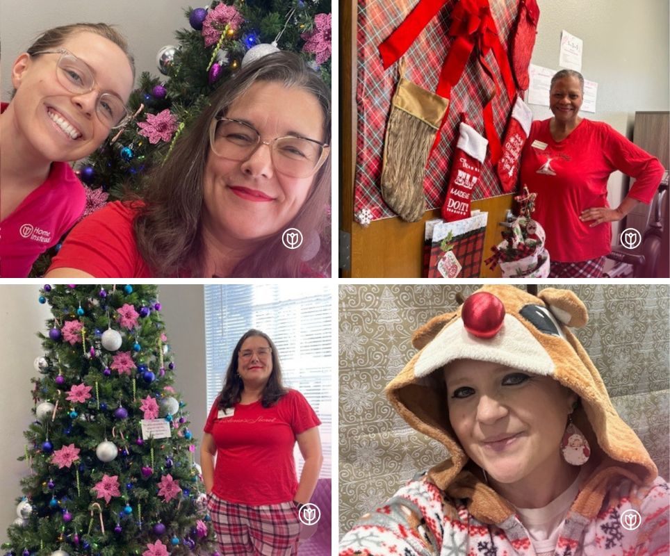 Home Instead Celebrates the Holidays with a PJ Day in Sarasota, FL collage