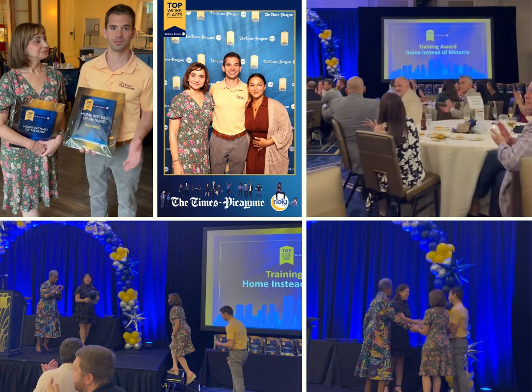 Home Instead Wins Best Training Award at Top Workplace Event in New Orleans, LA collage