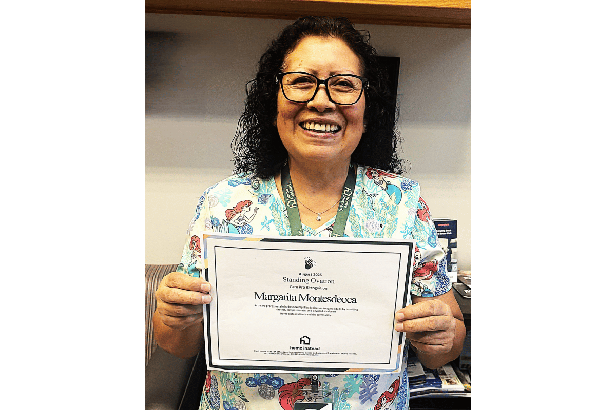 Home Instead Clearwater August Care Pro of the Month Margarita Montesdeoca