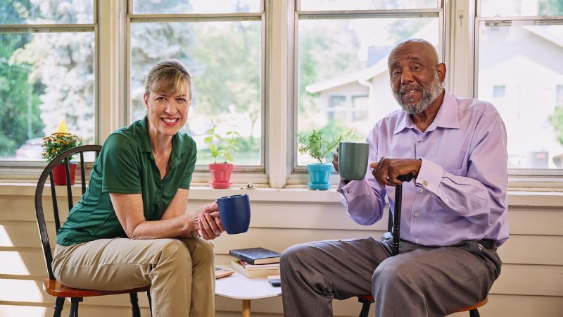 home instead caregiver and senior client