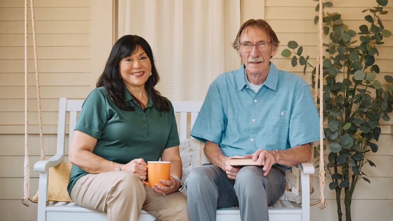 Home Instead caregiver and senior client