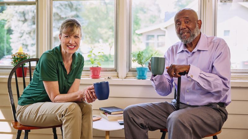 Home Instead caregiver and senior client Downey California