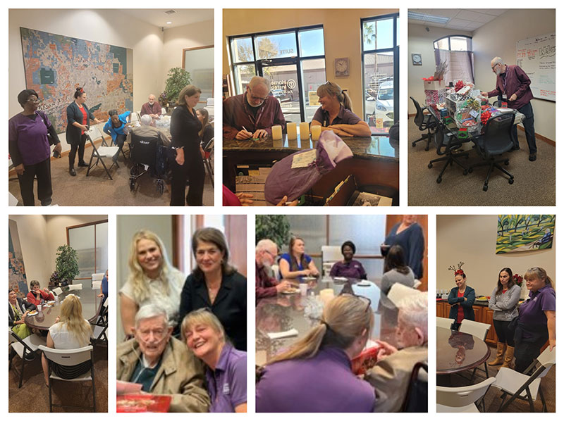 Care Pros and Clients at Holiday Party 2022 collage