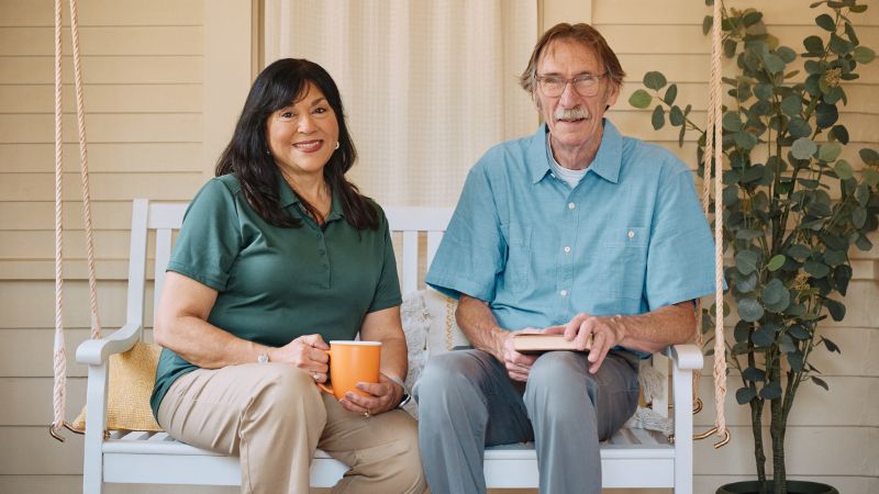 Home Instead caregiver with senior client