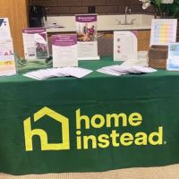 home instead booth at arcadia health fair